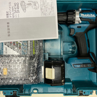 中古　マキタ　DF484DRGX 18V ドライバドリル　青　フルセット