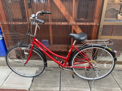 赤の自転車　整備品　すぐ乗れます！
