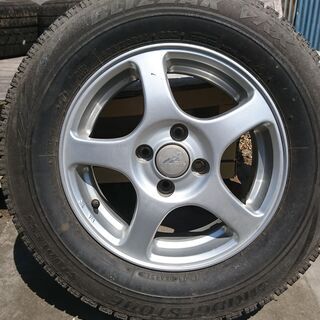 アルミホイール付きスタッドレスタイヤ AZ SPORTS PCD100 4H 14x5.5j