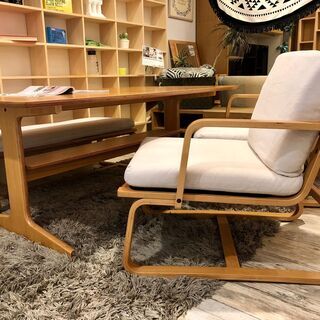 中古 無印良品 リビングでもダイニングでもつかえるシリーズ オーク材