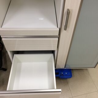 J618 ニトリ 食器棚 キッチンカウンター レンジ台 ポスティア 90 ＷＨ ホワイト 905×500×1005 クリーニング済み