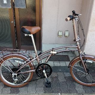 Radeo Custom 20吋折り畳み自転車 外装6段/ブラウン