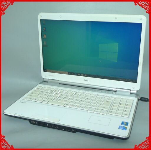 ホワイト 白色 Windows10 中古良品 16型ワイド NEC PC-LL750WG6W ノートパソコン Core i5 4GB 500GB Blu-ray 無線LAN Wi-Fi Office有