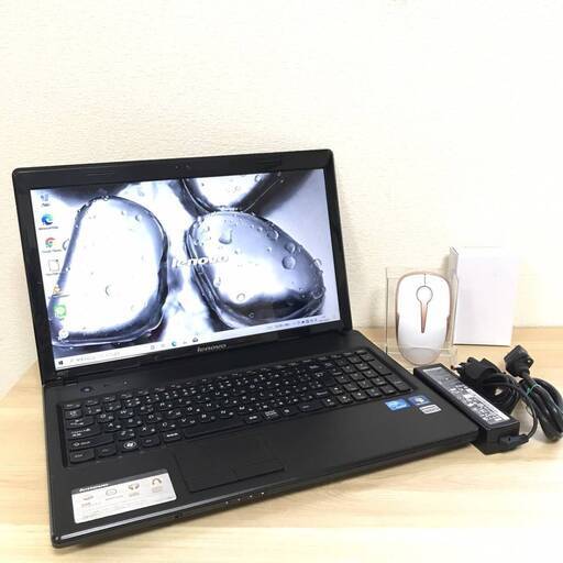 初期設定済みアフターフォローOK✨HDD750GB/Celeron B800/メモリ4GB/ノートPC/Win10/Wi-Fi/WEBカメラ/LINE/Office/iTunes/DVD再生/Lenovo/G570/0823-003