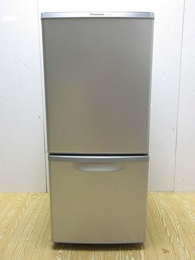 ss2701　パナソニック　冷凍冷蔵庫　NR-B148W-S　138L　Panasonic　シルバー　2ドア　ノンフロン冷蔵庫　右開き　冷蔵庫　冷凍庫　ガラストレイ　単身向け