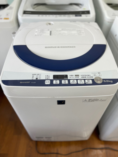 送料・設置込み　洗濯機　5.5kg SHARP 2015年