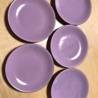 ケーキ皿　5枚セット　紫色