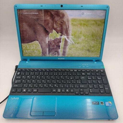 SONY VAIO corei5　メモリ4G 　SSD240G　Webカメラ　CD/DVDブルーレイ読み書き　Wifi対応 　Windows10搭載 青色