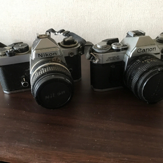 Nikon FE とCanon AE-1 フィルムカメラジャンク...