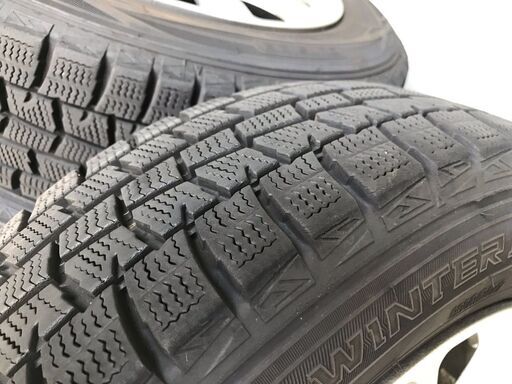 【美品】アルミセット DUNLOP ダンロップ スタッドレス タイヤ 4本セット WINTER MAX WM01 165/70R14 おまけ付き