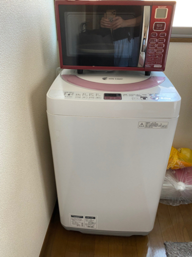 Sharp 洗濯機・Sharp電子レンジ・Panasonic 圧力IH炊飯器3点セット