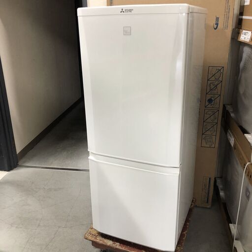 三菱 MITSUBISHI 冷凍冷蔵庫 2ドア ホワイト ノンフロン シンプル 一人暮らし 2017年製 MR-P15EA-KW