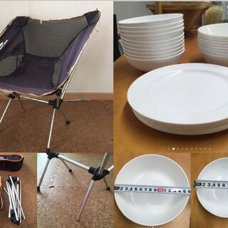 キャンプ用６点セット（BBQ台、ランタン、テント、椅子、テーブル、食器）
