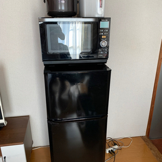 【ネット決済】一人暮らし用家電セット　冷蔵庫、オーブンレンジ、炊...
