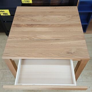 無印良品/MUJI オーク材 天然木 ダイニングテーブル (引出付き) 木製