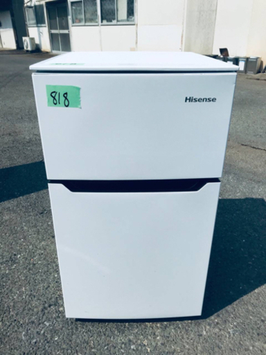 ✨2019年製✨818番 Hisense✨2ドア冷凍冷蔵庫✨HR-B95A‼️