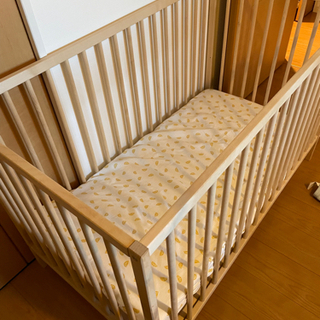 【ネット決済】IKEA子供ベッドとマットレス(カバー含む)