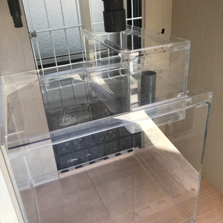 オーバーフロー 水槽　W60 D45 H45 (cm) 濾過槽 水槽台