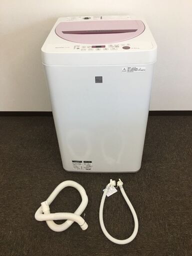 SHARP　シャープ　全自動電気洗濯機　ES-G4E3-KP　4.5kg　2016年製