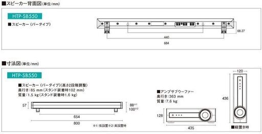 お取引き成立です中古美品 Pioneer 3.1ch サウンドバーシステム Bluetooth対応 HTP-SB550