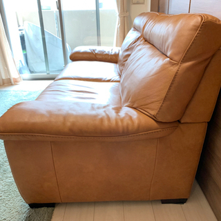 【定価14万円以上】★イタリアンレザー 三人掛けソファ 定価14万円★