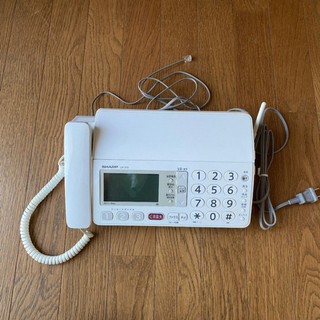 SHARP UX-310CL-W 電話機本体＋子機（Fax機能有り）