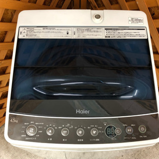 【愛品館江戸川店】「保証有り」Haierハイアール　4.5kg　全自動洗濯機 「JW-C45A」 （2018年製）ID:142-029656-007　配送可　1,100円～ 