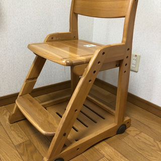 ナラ材天然木　椅子（机とセット可能）