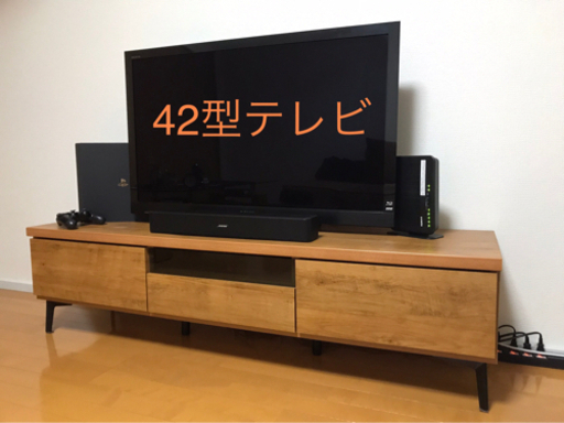 【値下げ】テレビボード　テレビ台　アイアン、ウッド