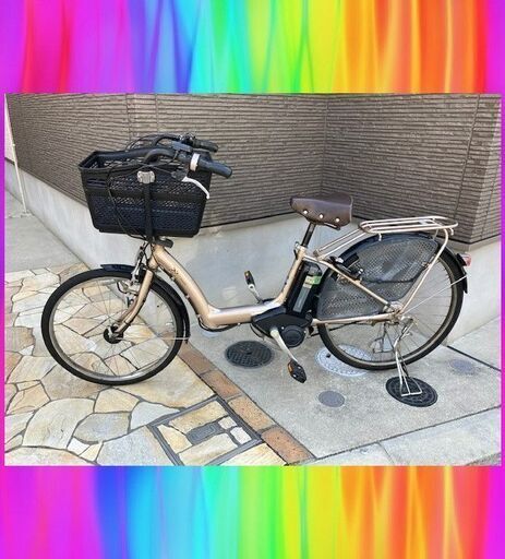 大カゴ仕様！アンジェリーノ　8Ah 　電動自転車　電動アシスト自転車　新基準 子供乗せ　82902