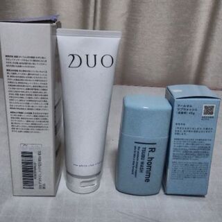 受け渡し調整中　洗顔料2種　DUO ,R-homme 開封済み