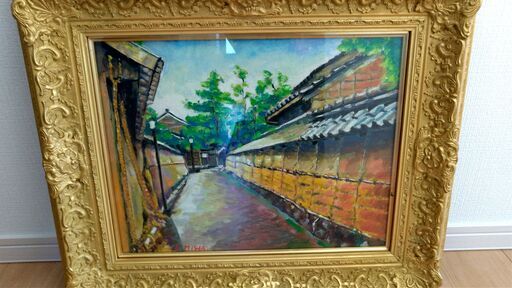 [継続値下げ]絵画　武家屋敷  三輪孝一