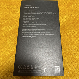 新品未使用　GALAXY S9+ SIMフリー