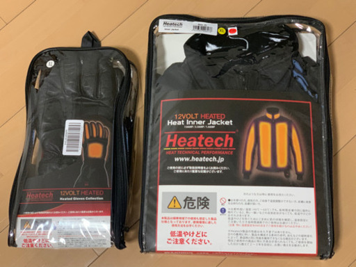 バイク用電気ジャケット（ヒートインナージャケット）と電気グローブのセット
