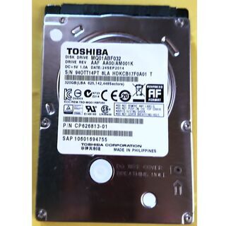 健康　TOSHIBA MQ01ABF032 320GB 2.5ｲﾝﾁ