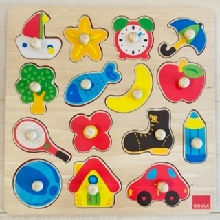 【ネット決済】おもちゃ　型はめパズル　木製