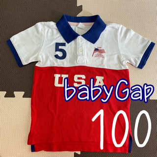 babyGap ポロシャツ USA プリント 100cm 3歳 男の子