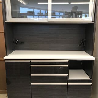 三幸ジャパン　レンジボード　ブラウン　W1393×H2050×480　W140　幅140　モイス付き　ソフトクローズ付き　クリーニング済み