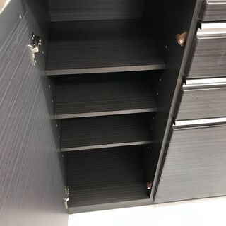 三幸ジャパン　レンジボード　ブラウン　W1393×H2050×480　W140　幅140　モイス付き　ソフトクローズ付き　クリーニング済み