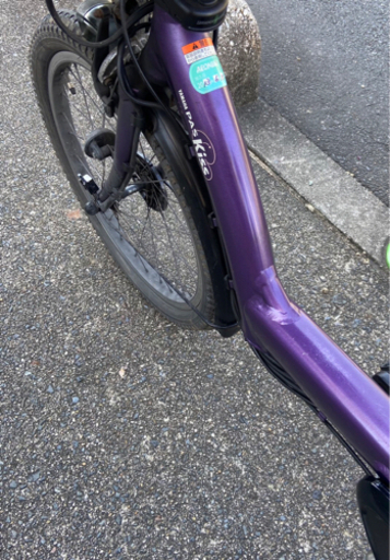 新品バッテリーYAMAHA パスキスミニ　電動自転車　紫系カラー