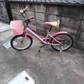 【ジャンク品】18インチ子供用自転車・ピンク
