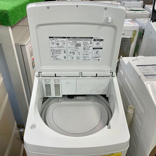 美品【 Panasonic 】パナソニック 洗濯10.0㎏/乾燥5.0㎏ 洗濯乾燥機 エコナビ搭載 液体洗剤・柔軟剤 自動投入 パワフル滝すすぎコース NA-FW100K7