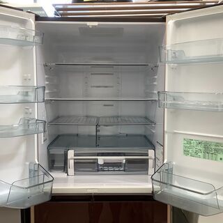 HITACHI/日立 6ドア冷蔵庫 555L R-XG5600H(TX) 2018年製 クリスタル 