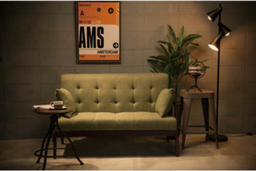 オーサムストアフェイクレザーフレームソファ