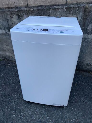 ハイセンス　全自動洗濯機　HW-T45D 2020年製 4.5kg 美品 売ります。直接引き取り歓迎！