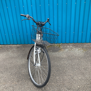 自転車☆27インチ 白 シマノ製外装6段変速 LEDオートライト LORIS COLGO