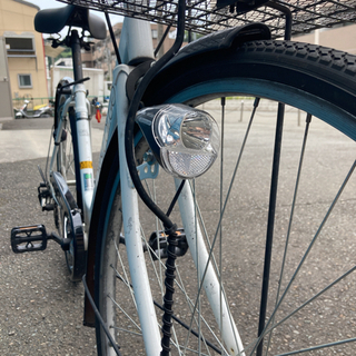 自転車★27インチ　白　シマノ製外装6段変速　LEDオートライト　　LORIS COLGO 自転車☆27インチ 白 シマノ製外装6段変速 LEDオートライト LORIS COLGO