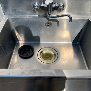 210831）【50％値下げ】業務用 厨房用品 1槽シンク 流し台 水栓