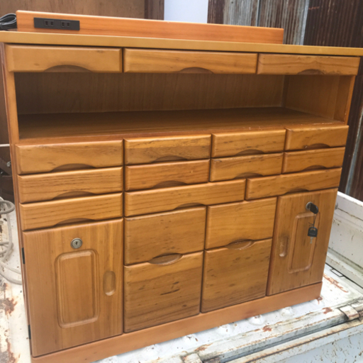 お取引先決定 ベルーナ木製小物収納キャビネット引き出し沢山 コンセント付き鍵付き Recycle 天理の家具 の中古あげます 譲ります ジモティーで不用品の処分