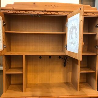 愛品館八千代店】カントリー調 3枚扉キッチンボード ②【愛八KT】